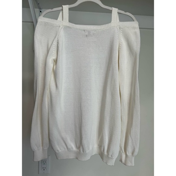 Massimo Dutti‎ Cold Shoulder Cardigan Off-White Size Medium - Picture 5 of 8